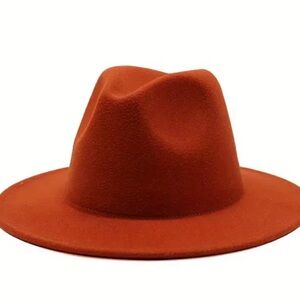 Orange Classic Chic Statement Fedora Hat